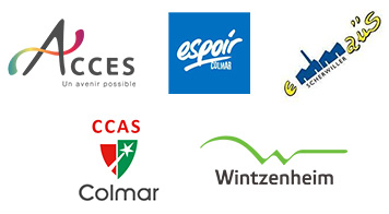 Parebaires associatifs : acces, espoir Colmar, Emmaüs Scherwiller, CCAS Colmar, Wintzenheim